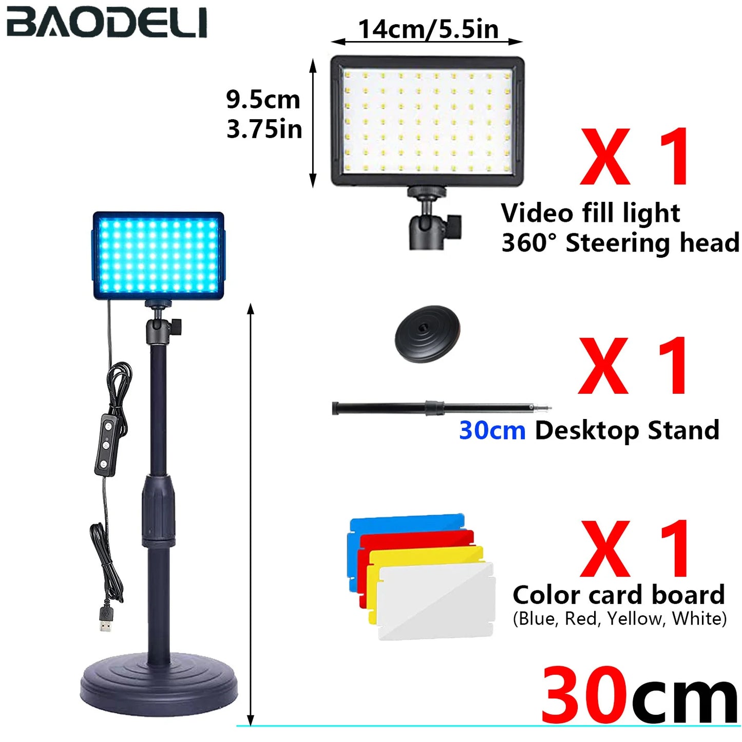 LED Video Light Panel Photography Lighting Photo Studio Lamp Kit 2 Pack For Shoot Live Streaming Youbube With Stand RGB Filters