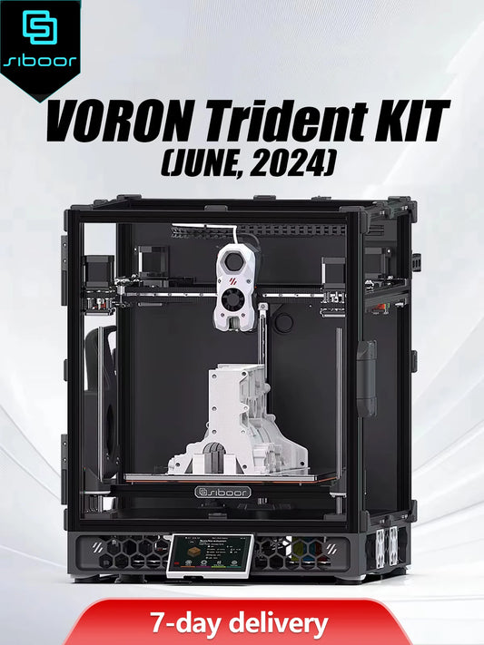 Latest SIBOOR Voron Trident [June,2024] 3D Printer with CNC Metal Structure 4AWD CoreXY DIY 3D Printer Kit AWD Components