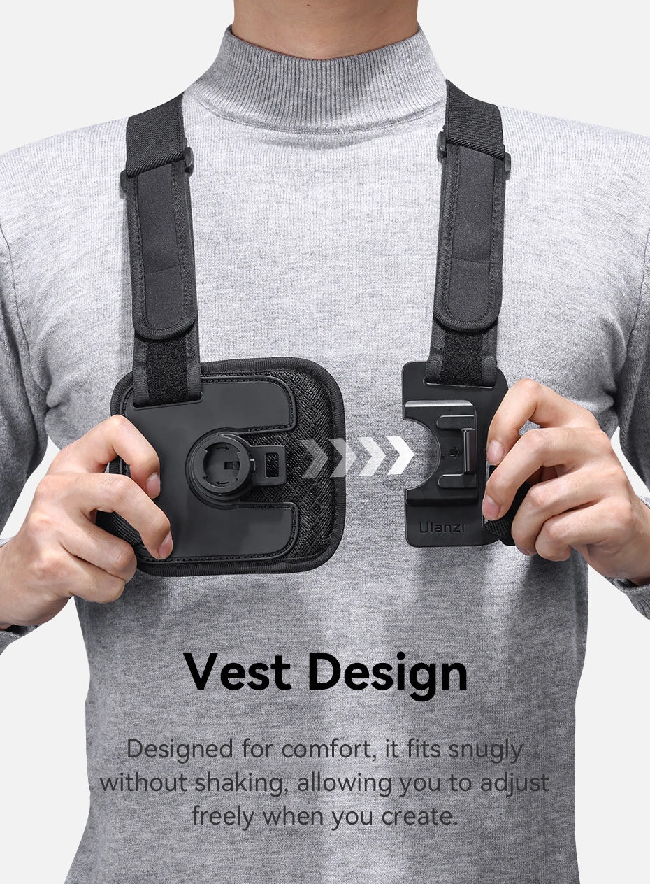 Ulanzi Go-Quick II Magnetic Chest Strap For Action Camera Smartphone Gopro 14 13 12 11 10 iPhone 15 14 13 for Outdoor Video Vlog