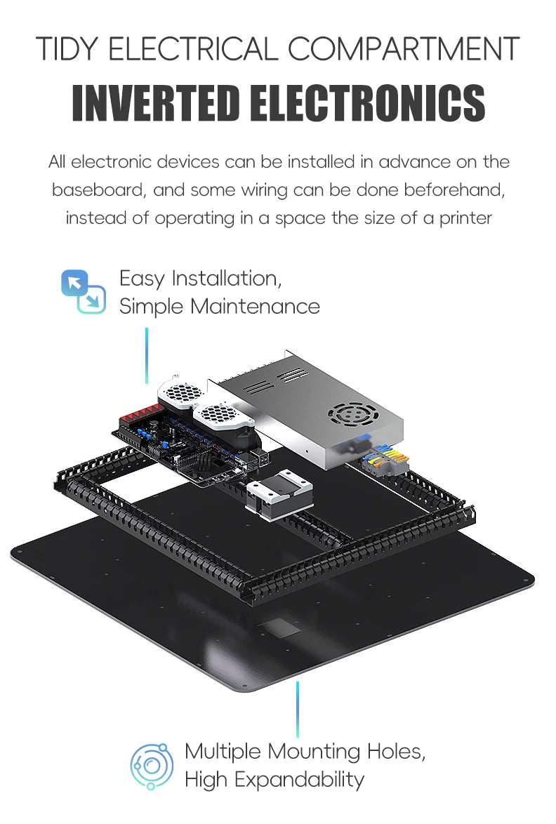 Latest SIBOOR Voron Trident [June,2024] 3D Printer with CNC Metal Structure 4AWD CoreXY DIY 3D Printer Kit AWD Components