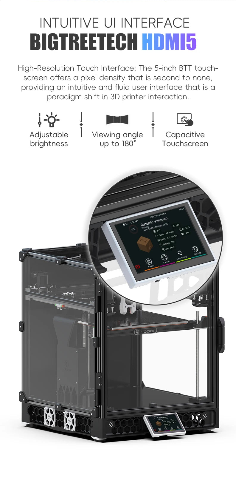 Latest SIBOOR Voron Trident [June,2024] 3D Printer with CNC Metal Structure 4AWD CoreXY DIY 3D Printer Kit AWD Components