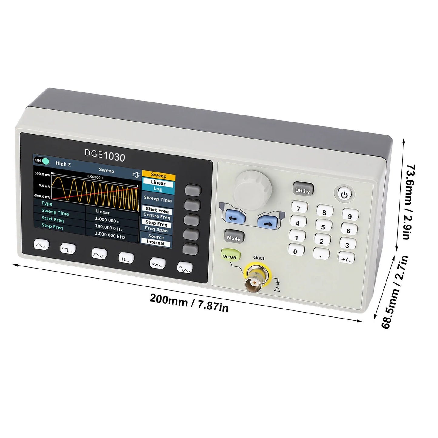 Waveform Generator Arbitrary Waveform Generator 1μHz to 30MHz Range 1uHz Resolution Single  Generator Frequency Generator